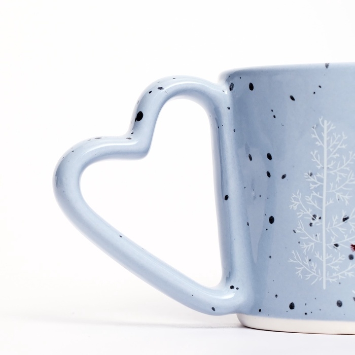 Кружка керамическая новогодняя Дорого внимание «Зимние радости», 280 мл, сиреневая Кружка керамическая новогодняя Дорого внимание «Зимние радости», 280 мл, сиреневая