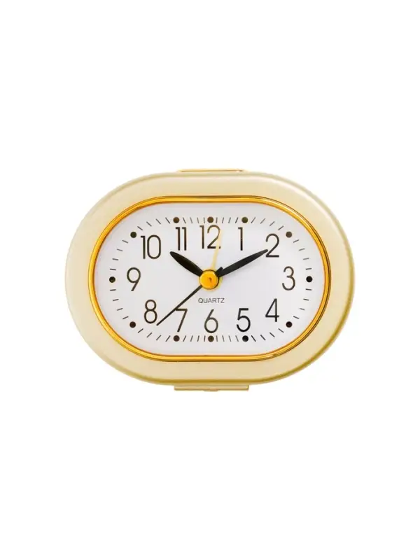 Будильник &laquo;Кантик&raquo; с подсветкой, 10&times;7.5 см, от батарейки АА, золотой