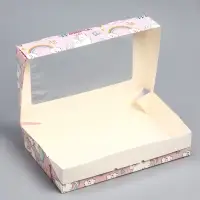 Коробка складная «Единороги» 20×12×4 см