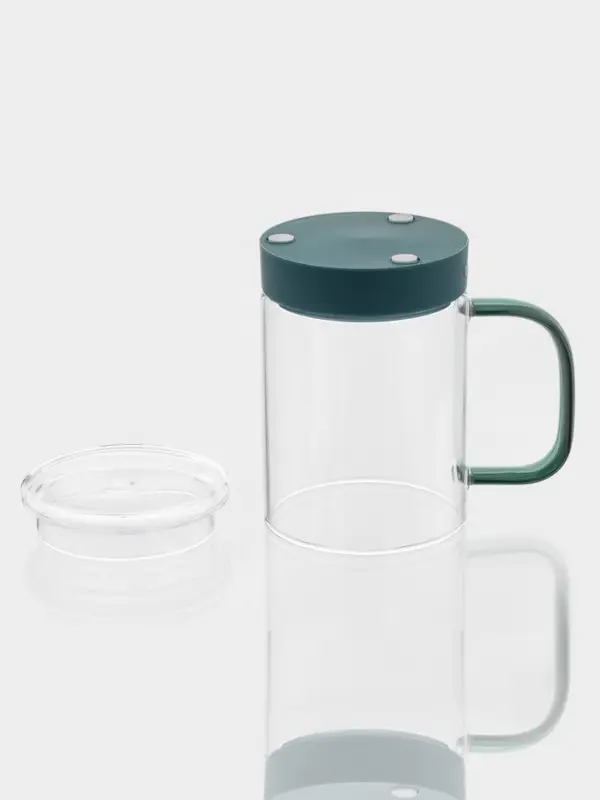 Кружка - мешалка Magistro &laquo;Слот&raquo;, 400 мл, 11.5&times;8&times;12.2 см, стекло, прозрачная