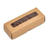 Коробка для 3 конфеты, с окном 13×5×3.3 см