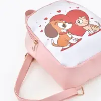 Рюкзак дет 18*8*23 см, Собака, отд на молнии, розовый