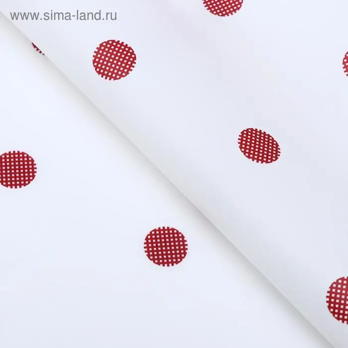 Плёнка для цветов, красный горох, 57×57 см