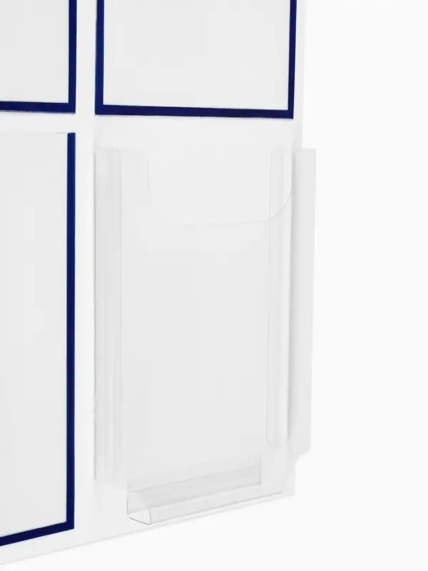 Информационный стенд &laquo;Уголок потребителя&raquo; 4 кармана (3 плоских А4, 1 объёмный А4), цвет синий