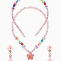 Комплект детский «Выбражулька» 3 предмета, клипсы, бусы, ободок, крлики, цветной