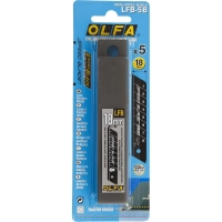 Лезвие OLFA сегментир.,тефлон.покрытие,18мм,толщина 0,5мм, 5шт/уп OL-LFB-5B