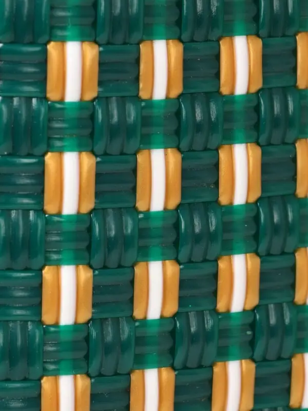 Сумка плетёная, 40&times;20&times;55 см, пластик, зелёно-бежевая