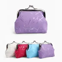 Кошелёк-монетница, на фермуаре, 9&times;1.5&times;6.5 см, с перламутровым принтом, МИКС