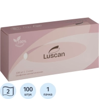 Салфетки косметические Luscan 2сл 100шт/уп белые
