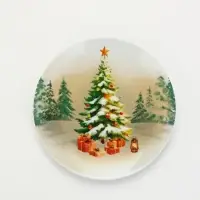 Посуда новогодняя «Новый Год», набор 4 предмета: тарелка Посуда новогодняя «Новый Год», набор 4 предмета: тарелка