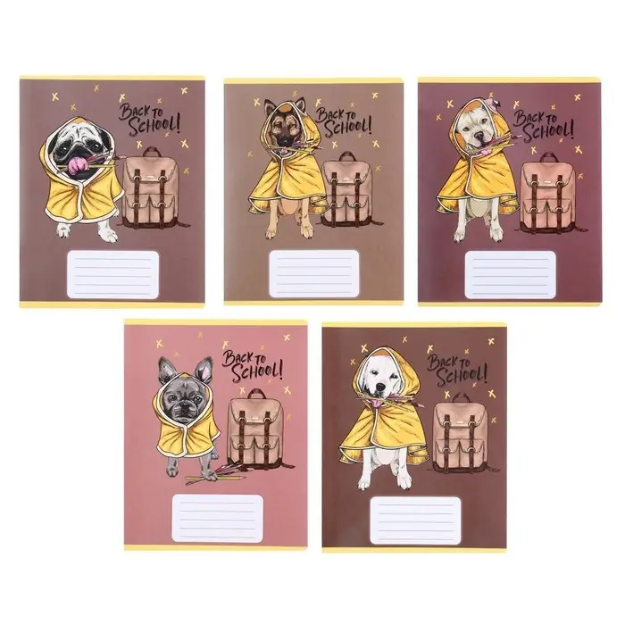 Тетрадь 12 листов в клетку Calligrata "Снова в школу", обложка мелованная бумага, ВД-лак, блок офсет, белизна 95%, МИКС