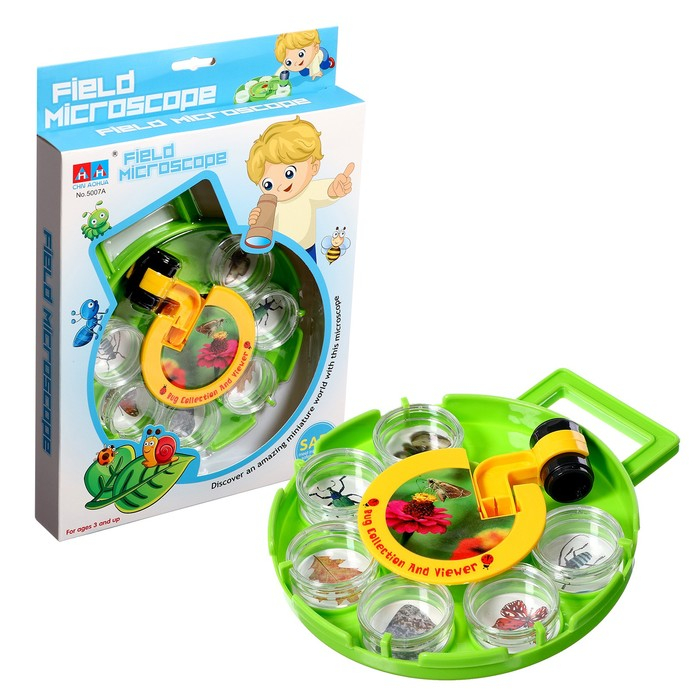 Набор для исследований: микроскоп, 6 контейнеров Набор для исследований: микроскоп, 6 контейнеров