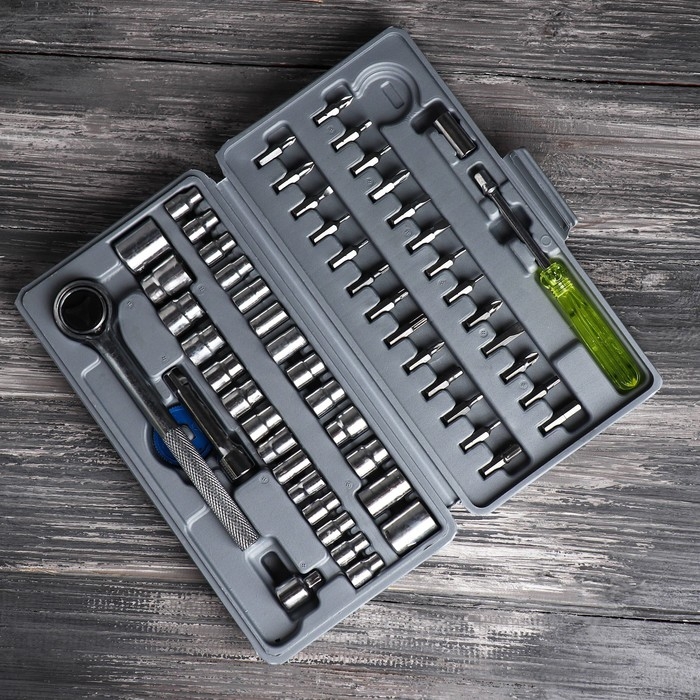 Набор инструментов в кейсе «Самый лучший», автомобильный, 60 предметов Набор инструментов в кейсе «Самый лучший», автомобильный, 60 предметов