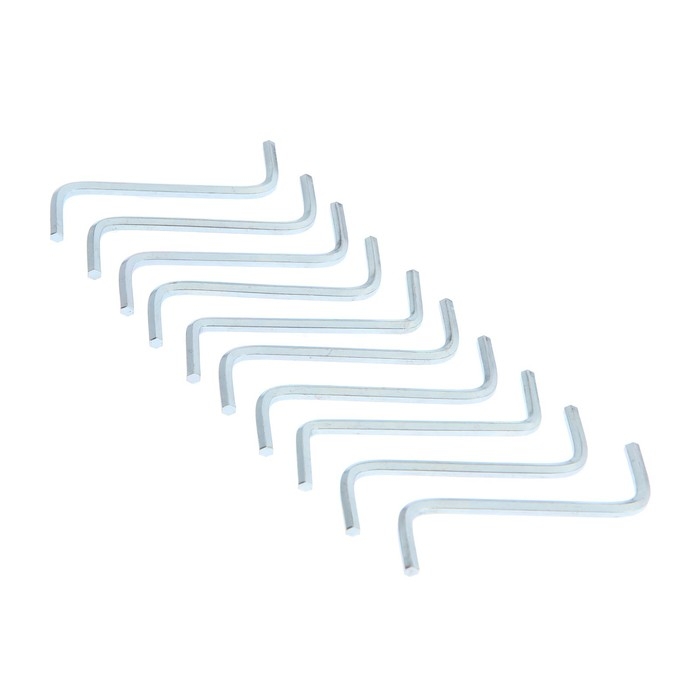 Ключ мебельный ТУНДРА, шестигранный S-образный, сталь 45, 4 мм, 10 шт. Ключ мебельный ТУНДРА, шестигранный S-образный, сталь 45, 4 мм, 10 шт.