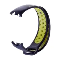 Ремешок для фитнес-браслета Mi Band 8/9 Luazon, с перфорацией, чёрный, зелёный