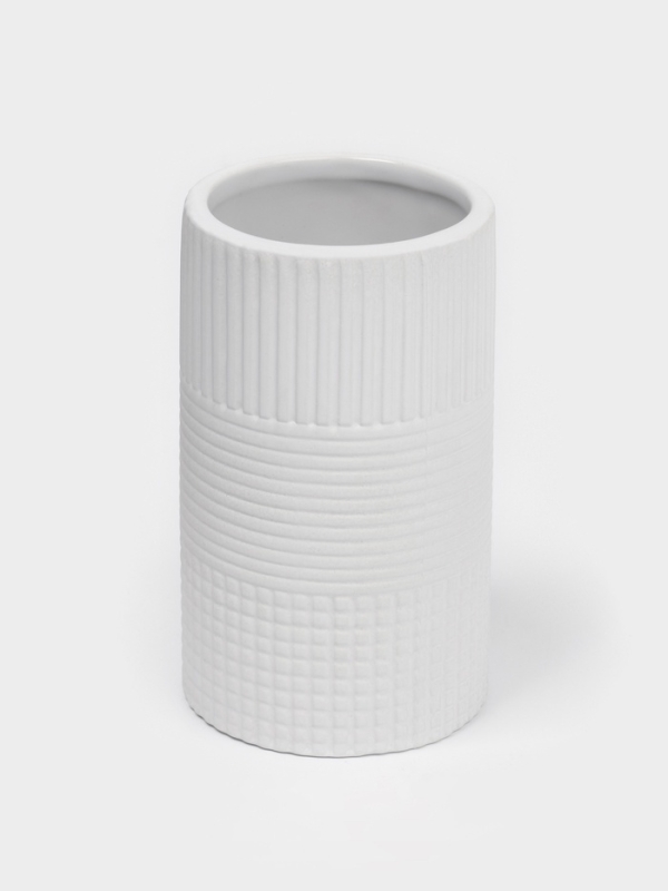 Набор для ванной Набор для ванной "Полосы" 4 предмета (дозатор для мыла, 2 стакана, мыльница)