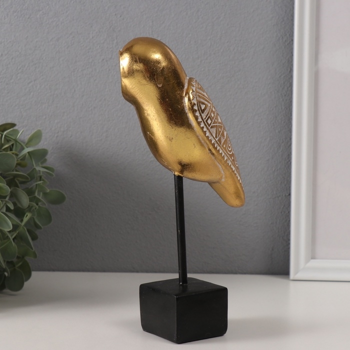 Сувенир полистоун Сувенир полистоун "Золотая сова сипуха" геометрические узоры 10,8х7,3х21 см