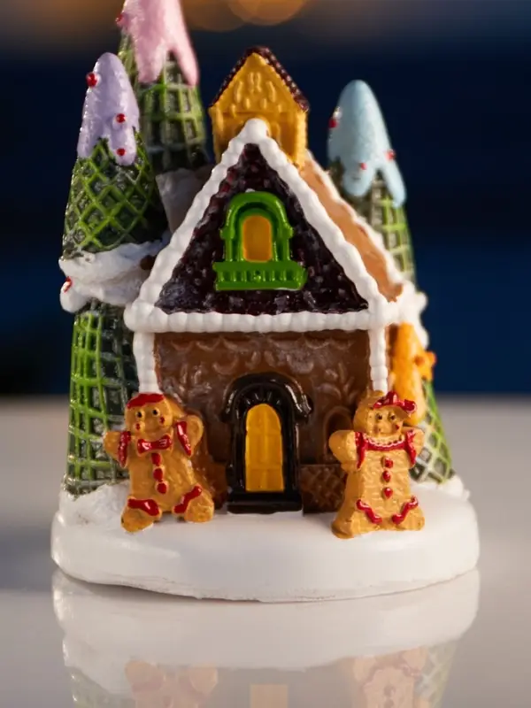 Фигура светодиодная  Фигура светодиодная "Дом печеньки" 10х7 см, 4 LED, LR41x3 (в компл), Т/БЕЛЫЙ