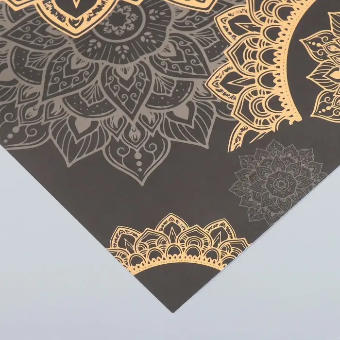 Бумага для скрапбукинга "Мандала на чёрном" плотность 180 гр 30,5х32 см