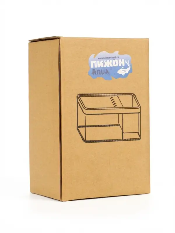 Аквариум настольный, 1.5 л, 17&times;8&times;10 см, с отсеком, чёрный