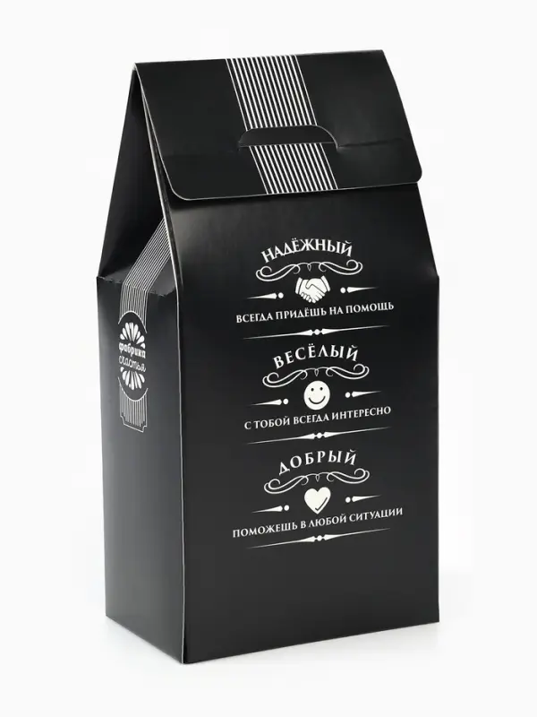 Подарочный набор &laquo;Настоящему мужчине&raquo;: чай чёрный с бергамотом 50 г, печенье брауни 120 г, конфеты с шоколадной начинкой 110 г