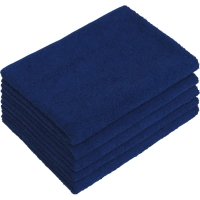 Набор полотенец махровых без бордюр 440 г/м2, 40х70 т.син, 5шт