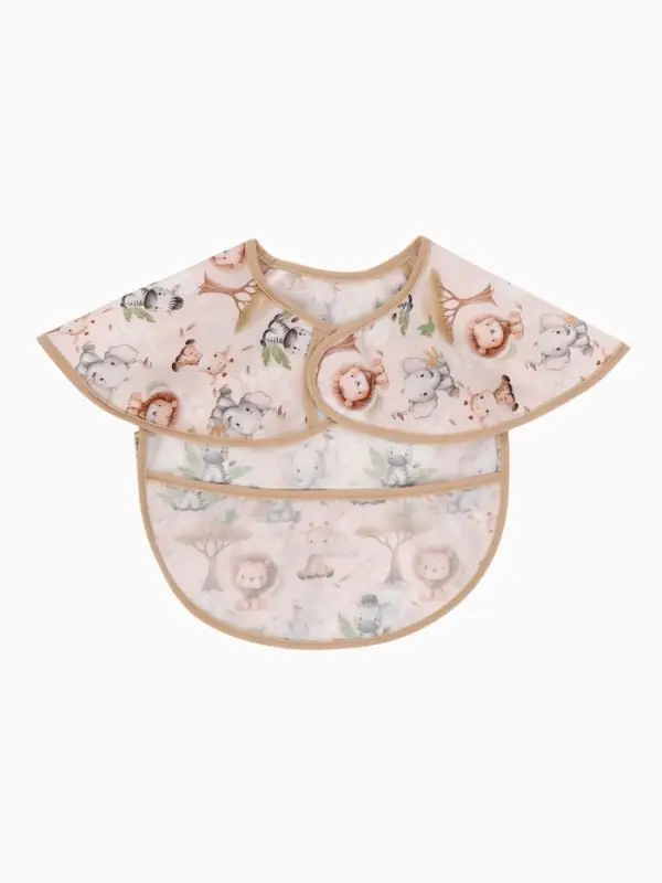 Нагрудник для кормления непромокаемый с карманом &laquo;Саванна&raquo;, M&B