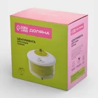 Центрифуга для сушки зелени Доляна Fresh cook, 3.7 л, пластик, белая, зелёная