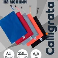 Папка-конверт на молнии А5 Calligrata &laquo;Соты&raquo;, 250 мкм, плотная, МИКС