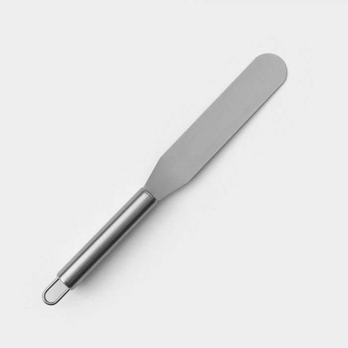 Кондитерская лопатка - палетка прямая Доляна, 27×3 см, рабочая часть 15 см, цвет серебристый