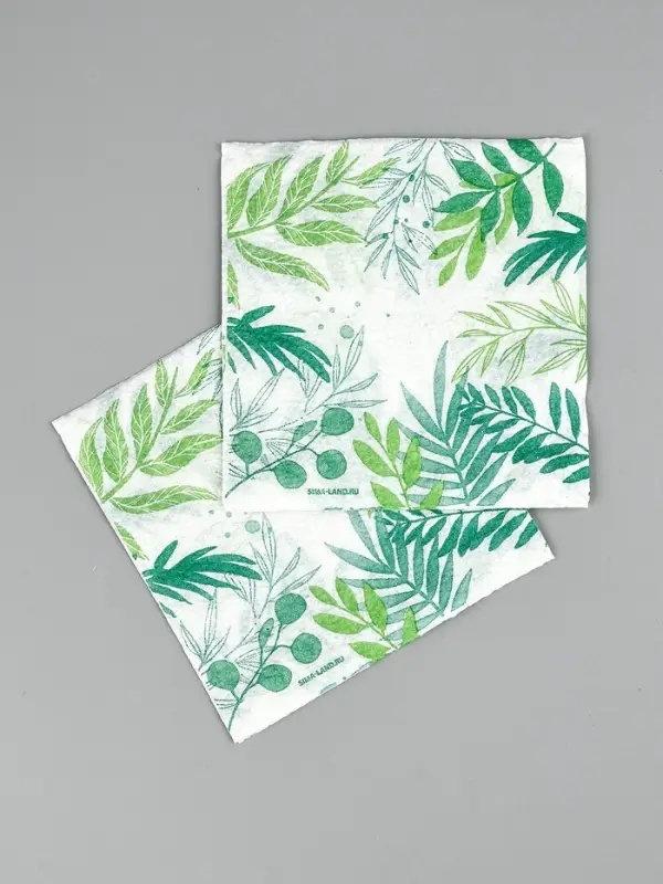 Салфетки бумажные однослойные «Узоры природы», 24х24 см, 50 шт Салфетки бумажные однослойные «Узоры природы», 24х24 см, 50 шт