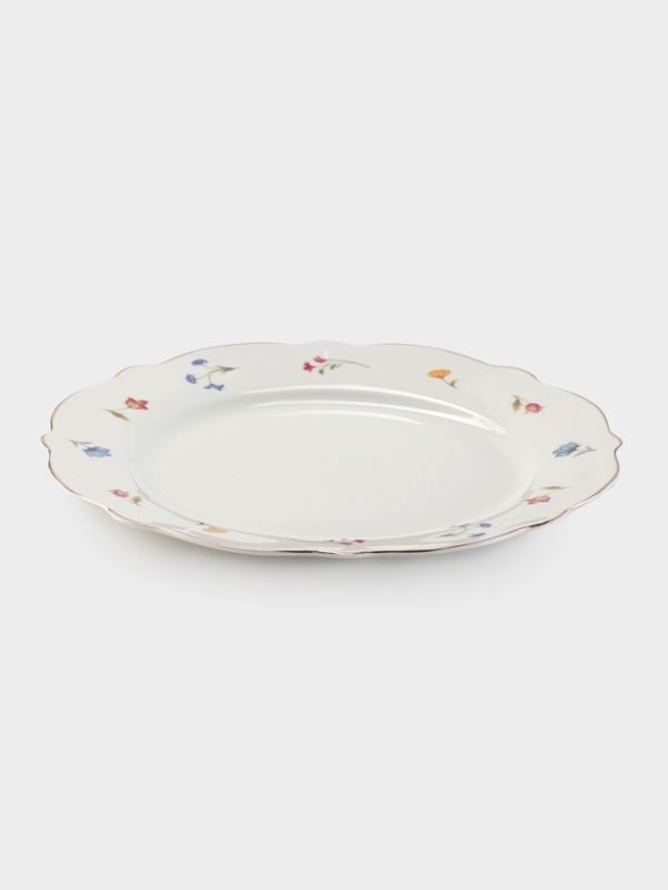 Тарелка WY Flowers song, d=20 см, фарфор, белая Тарелка WY Flowers song, d=20 см, фарфор, белая