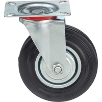 Колесо для тележки повор Стелла-техник 4001-125 д.125мм,г/п 100кг,резин,мет