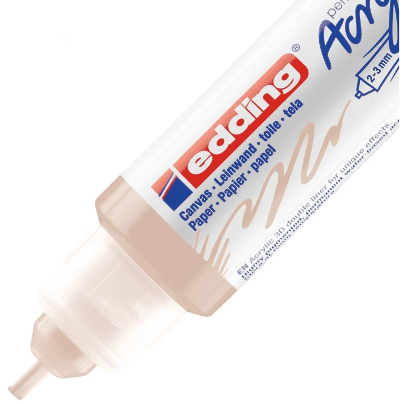 Маркер акриловый двусторонний 3D Edding 5400/255. Телесный/Warm beige