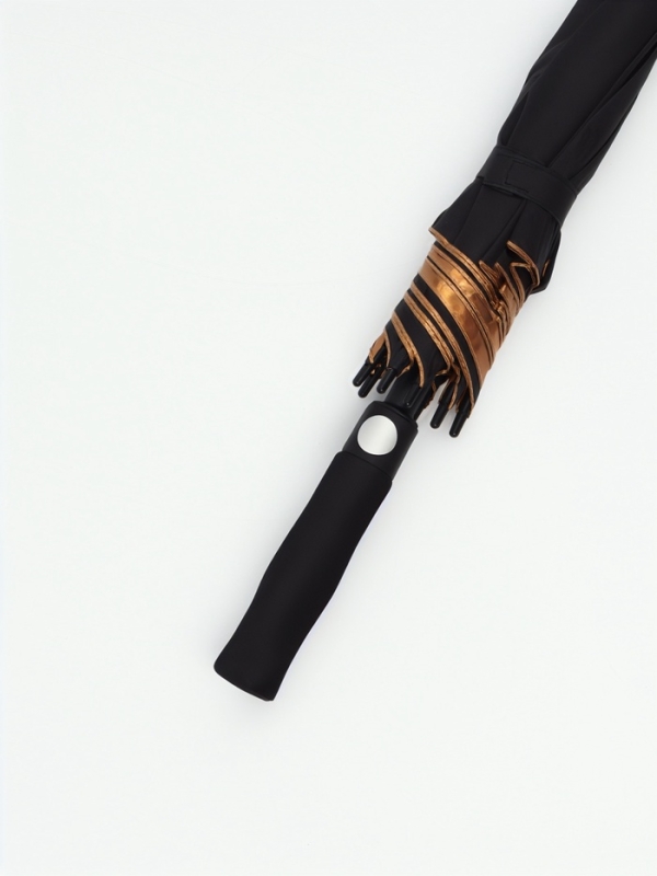 Зонт полуавтоматический «Однотон», 8 спиц, R = 60/70 см, D = 120 см, цвет чёрный/бронза Зонт полуавтоматический «Однотон», 8 спиц, R = 60/70 см, D = 120 см, цвет чёрный/бронза