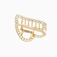 Крабик для волос &laquo;Дороти&raquo;, сердце, 7.5 см, золотистый