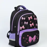 Ранец с эргономичной спинкой текстильный "Бантик"