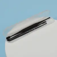 Набор для чистки ушей, 3 предмета, 15.3&times;2.4&times;1.1 см, в пластиковом футляре, чёрный