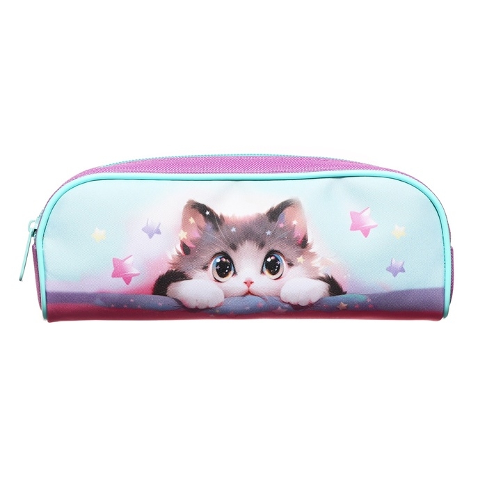 Пенал мягкий, 1 отделение, 80 х 210 х 40 мм, объёмный, ПМО 21-20, Calligrata Пенал мягкий, 1 отделение, 80 х 210 х 40 мм, объёмный, ПМО 21-20, Calligrata "Кот корея"