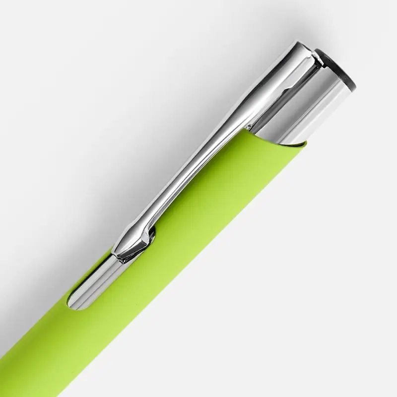 Ручка шариковая Keskus Soft Touch, зеленое яблоко