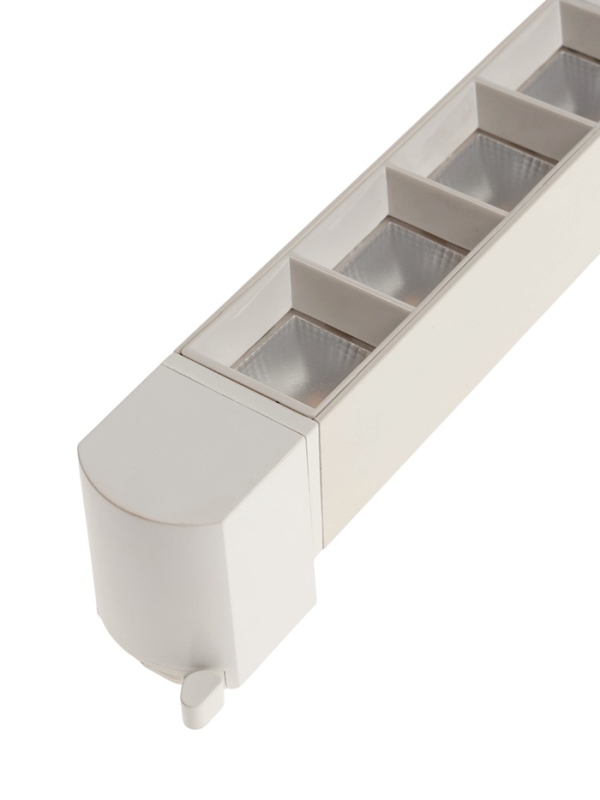 Трековый светильник линейный, поворотный, 10 Вт, 900 Лм, 4000К, IP20, белый