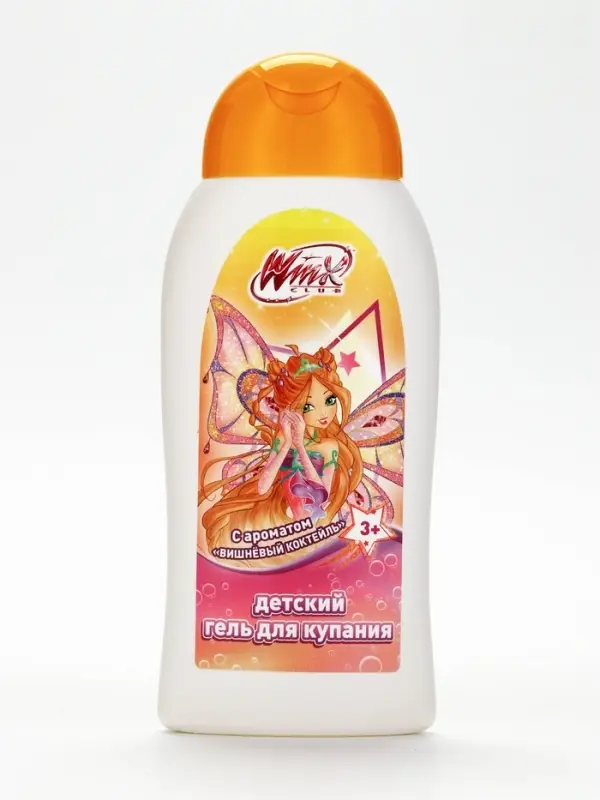 Детский гель для купания, аромат: вишневый коктейль, 300 мл, Винкс