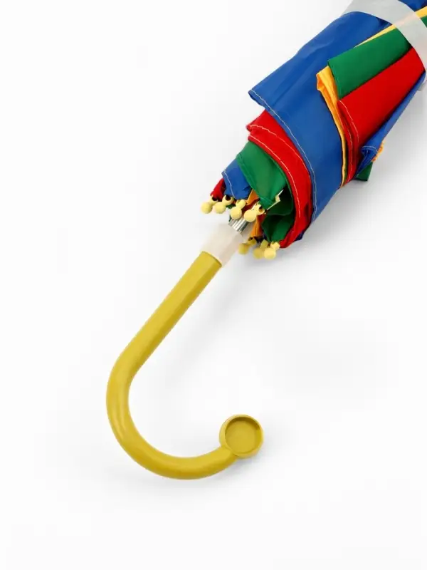 Зонт - трость детский &laquo;Радуга&raquo;, полуавтоматический, 8 спиц, R=38/43 см, d=76 см, МИКС