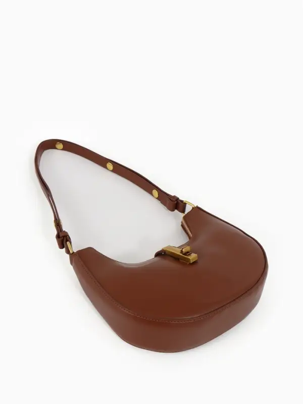 Сумка женская багет TEXTURA на молнии, 24&times;6&times;14 см, коричневая