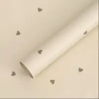 Пленка в листах, 58х58 см, "Сердечки", светлое кофе 65 микрон Пленка в листах, 58х58 см, "Сердечки", светлое кофе 65 микрон