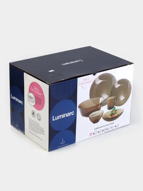 Столовый сервиз Luminarc &laquo;Амбьянте&raquo;, 31 предмет, стекло, коричневый