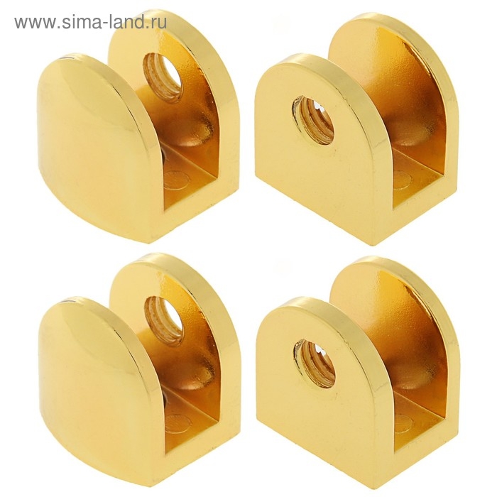 Полкодержатель P110GP, 22х23х20 мм, 4 шт в наборе, цвет золото