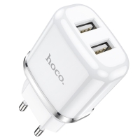 Сетевое зарядное устройство Hoco N4, 2 USB - 2.4 А, белый