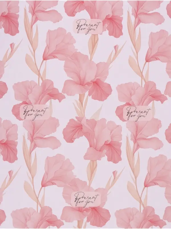 Бумага упаковочная двухсторонняя &laquo;Цветы&raquo;, 70&times;100 см