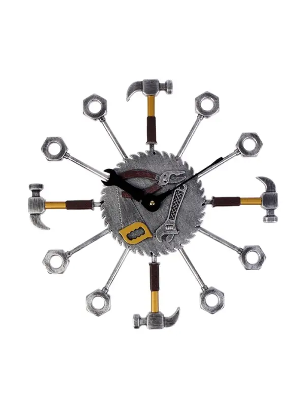 Часы настенные интерьерные &laquo;Инструменты&raquo;, бесшумные, плавный ход, d=16 см, 37&times;37 см, от батарейки 1&times;АА